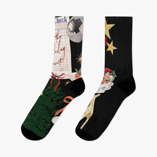 Item preview, In The Holiday Spirit Retro Christmas Cocktail Collage & Tis The Damn Season designed and sold by HenikaPonko.