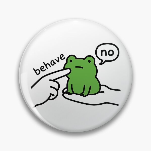 Item preview, Dishonest Frog Funny Frog Meme Behave No Cartoon Design designed and sold by gear-posters.