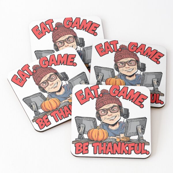 Item preview, Eat Game Be Thankful – Funny Gamer Thanksgiving Design designed and sold by ShirtHatch.
