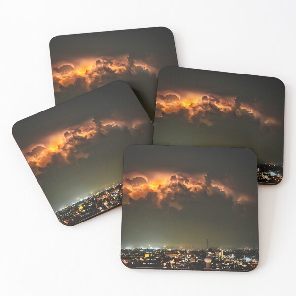 Item preview, Lightning Storm over Brisbane City designed and sold by pcole123.