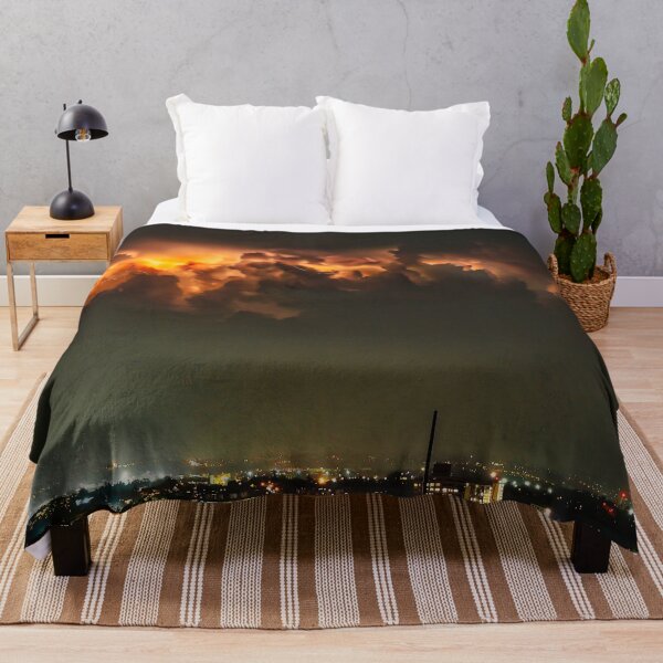 Item preview, Lightning Storm over Brisbane City designed and sold by pcole123.