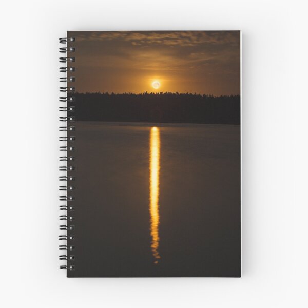 Item preview, Night landscape of moon rise over calm lake designed and sold by Lukasz Szczepanski.
