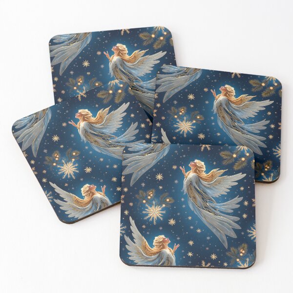 Item preview, Majestic angels with sweeping feather etched wings designed and sold by BDLdesigns.