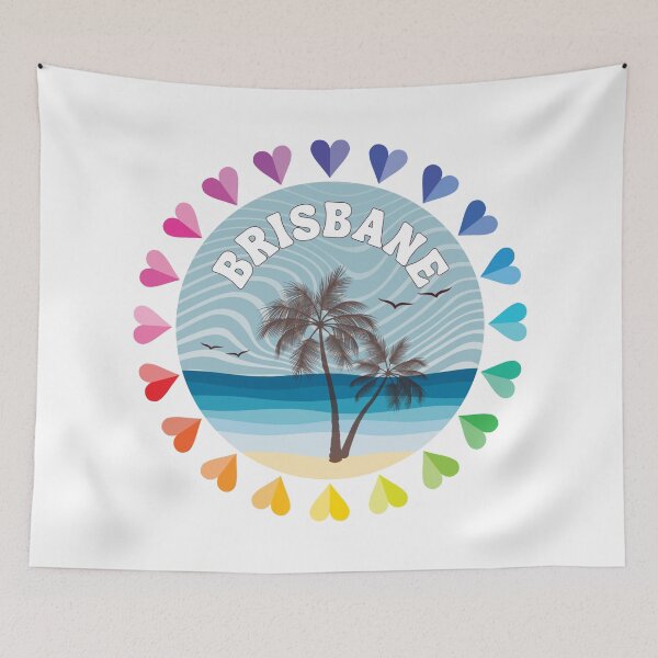 Item preview, Brisbane, City, Love, Hearts, Queensland, Colourful , Beach designed and sold by AASparksDesigns.