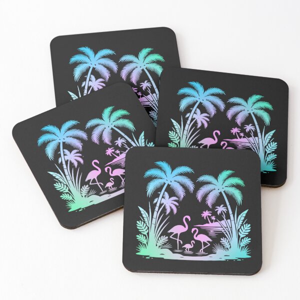 Item preview, Tropical Flamingo & Palm Tree Art – Gradient Beach Design for Summer Vibes Gifts designed and sold by Sun Sand & Sea Art.