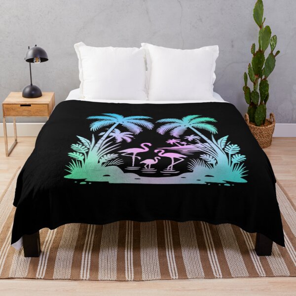 Item preview, Tropical Flamingo & Palm Tree Art – Gradient Beach Design for Summer Vibes Gifts designed and sold by Sun Sand & Sea Art.