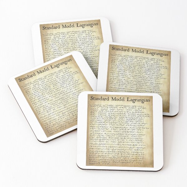 Item preview, Nerdy Vintage Standard Model Langrangian Math Science Teacher Black Text Parchment designed and sold by MathWare MathClips.