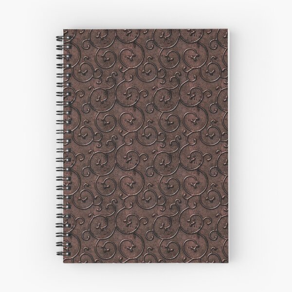 Item preview, Repeating pattern of dark brown curled lines on a brown background. designed and sold by claireseyeview.