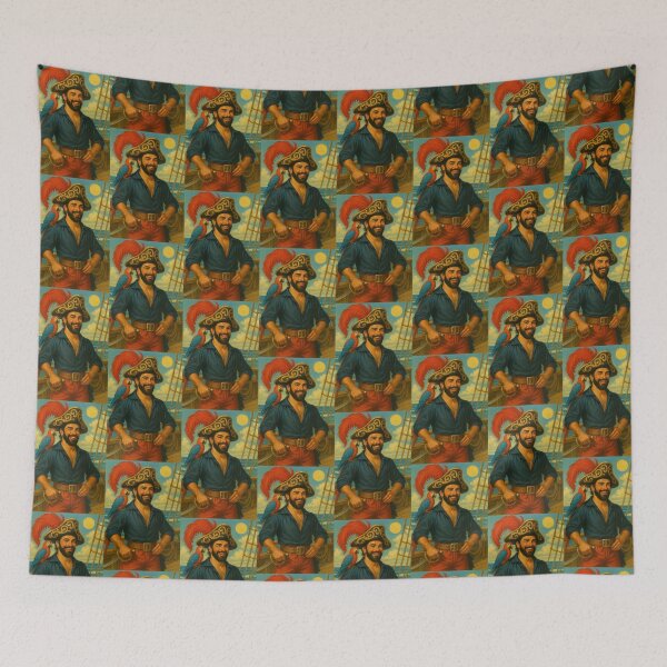 Item preview, Retro Pirate Captain designed and sold by Beach-Raven Designs.