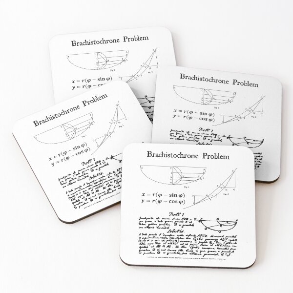 Item preview, Nerdy Vintage Brachistochrone Math Science Teacher Black Text designed and sold by MathWare MathClips.