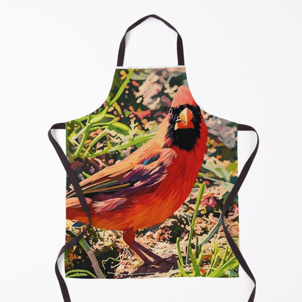 Item preview, Red Cardinal in Yard designed and sold by tomorrowsart.