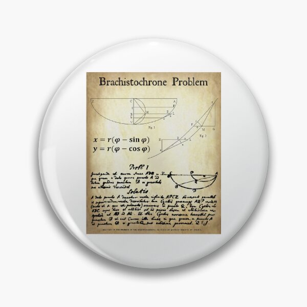 Item preview, Nerdy Vintage Brachistochrone Math Science Teacher Black Text Parchment designed and sold by MathWare MathClips.