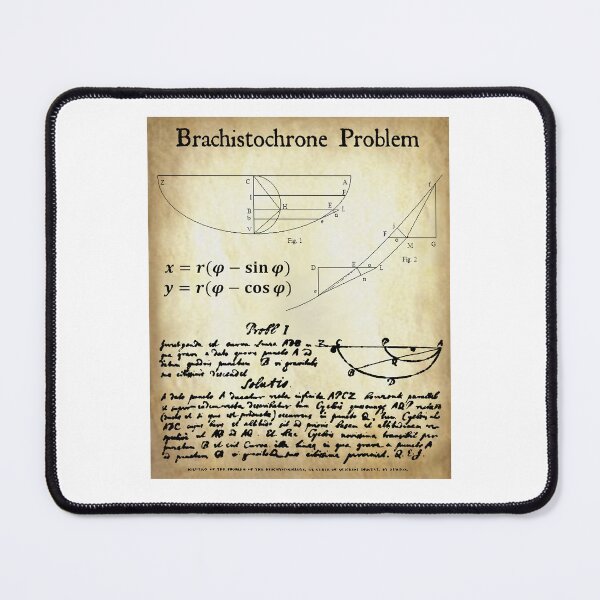 Item preview, Nerdy Vintage Brachistochrone Math Science Teacher Black Text Parchment designed and sold by MathWare MathClips.