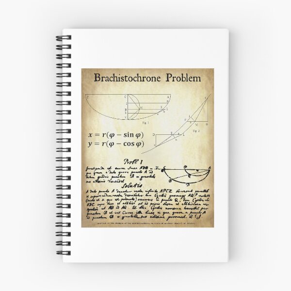 Item preview, Nerdy Vintage Brachistochrone Math Science Teacher Black Text Parchment designed and sold by MathWare MathClips.