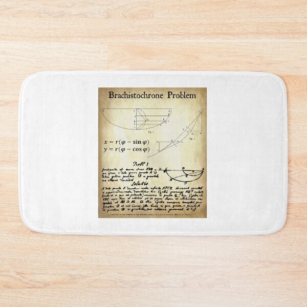 Item preview, Nerdy Vintage Brachistochrone Math Science Teacher Black Text Parchment designed and sold by MathWare MathClips.