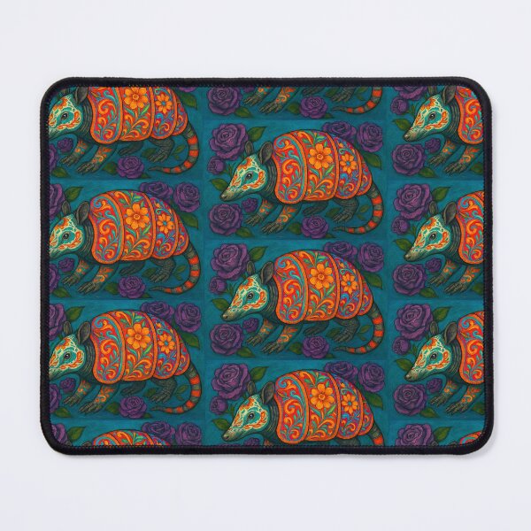 Item preview, Colorful Dia de los Muertos armadillo - Folk Art Armadillo Design designed and sold by Beach-Raven Designs.