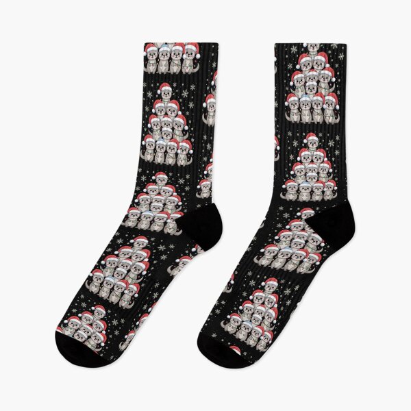 Item preview, Christmas Otters in Santa Hats and Lights designed and sold by Gogetgiggles.