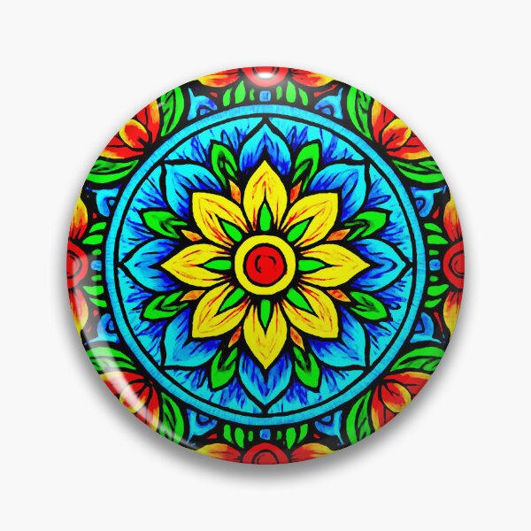 Item preview, Folk Flower Mandala designed and sold by ViaARTfactory.