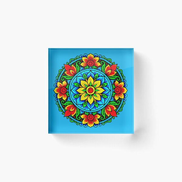 Item preview, Folk Flower Mandala designed and sold by ViaARTfactory.