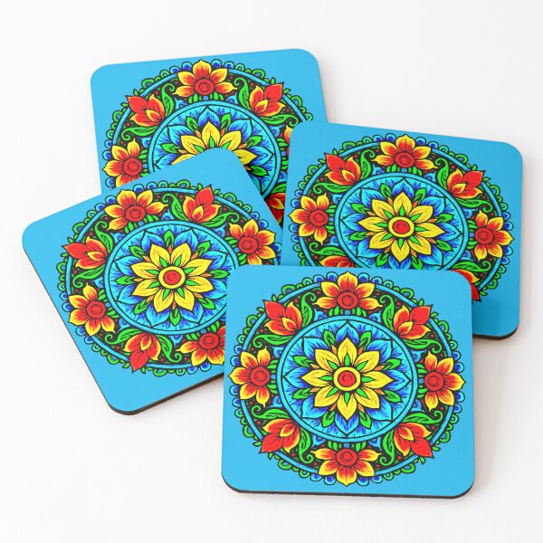 Item preview, Folk Flower Mandala designed and sold by ViaARTfactory.
