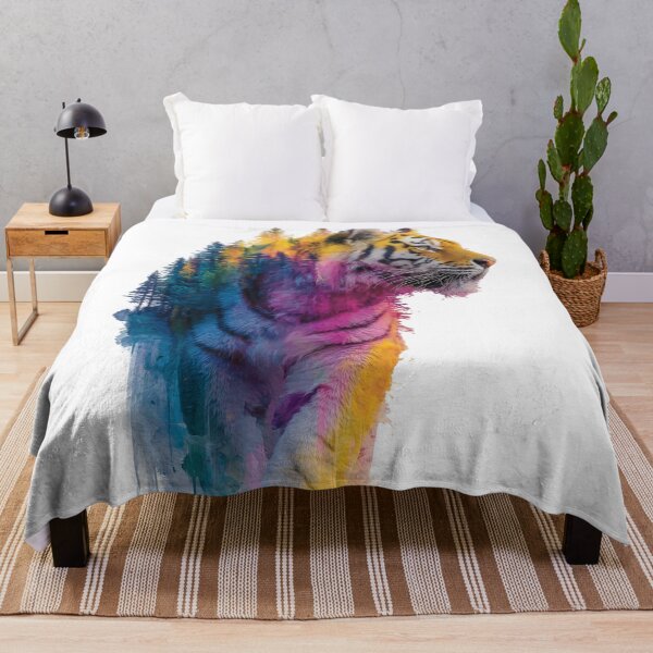 Item preview, Echoes of the Wild – Tiger Spirit Double Exposure designed and sold by WildInkFusion.