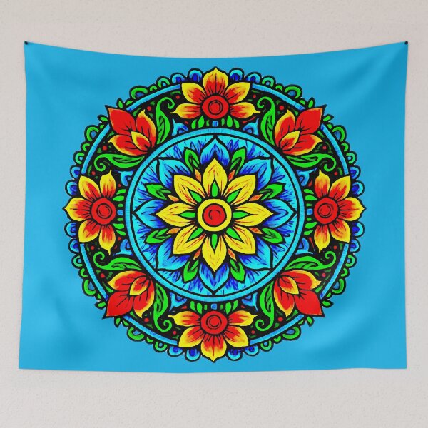 Item preview, Folk Flower Mandala designed and sold by ViaARTfactory.