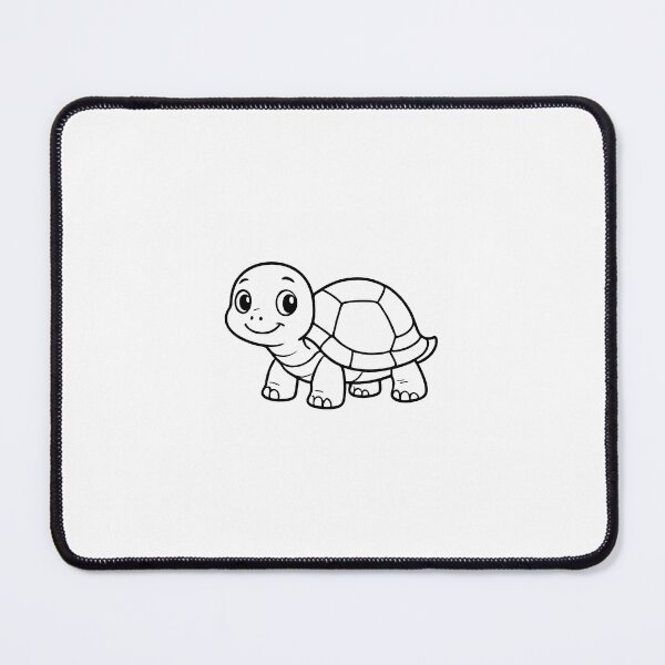 Item preview, Cute Cartoon Turtle Line Art | Minimalist Animal Print | Black and White Kids Art designed and sold by ArtShop2025LV.