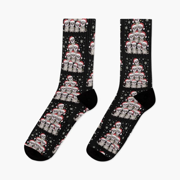 Item preview, Holiday Otters in Santa Hats and Christmas Lights designed and sold by Gogetgiggles.