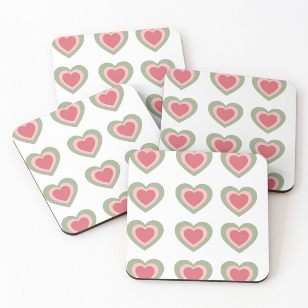Item preview, Green and Pink Hearts Aesthetic Pattern  designed and sold by kmorri13.