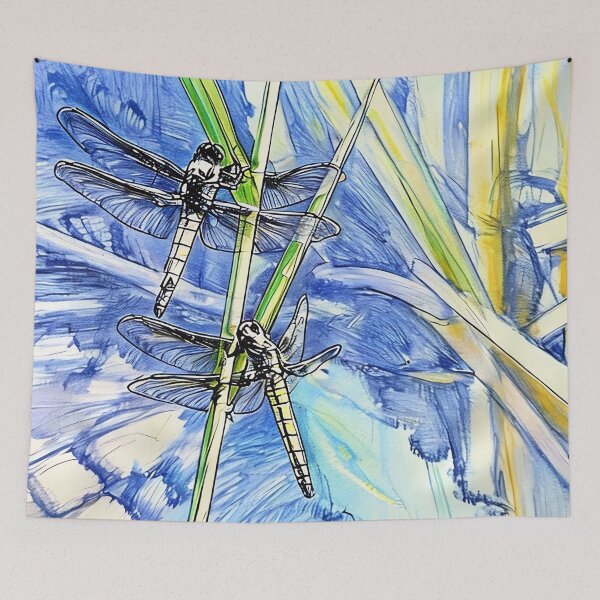 Item preview, Sketch of Two Dragonflies designed and sold by tomorrowsart.