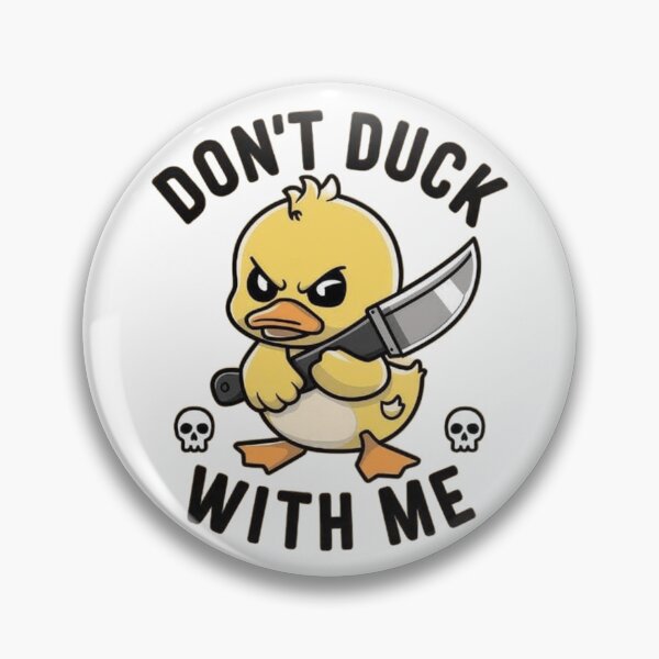 Item preview, Don't Duck With Me - Angry Duck with Knife and Skulls designed and sold by JossDesign15.