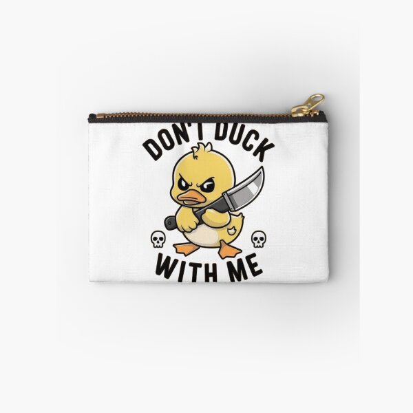 Item preview, Don't Duck With Me - Angry Duck with Knife and Skulls designed and sold by JossDesign15.