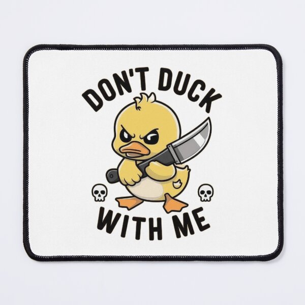 Item preview, Don't Duck With Me - Angry Duck with Knife and Skulls designed and sold by JossDesign15.