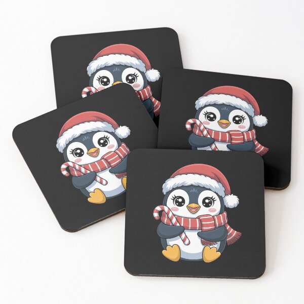 Item preview, Christmas Penguin with Santa Hat and Candy Cane designed and sold by Gogetgiggles.