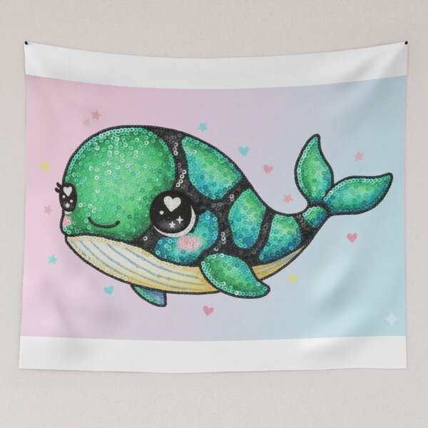 Item preview, kawaii ballena designed and sold by Nu Sigma 1985.