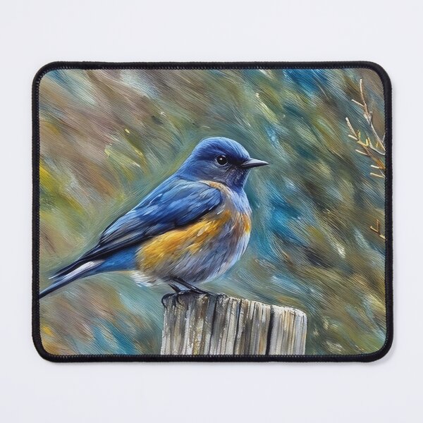 Item preview, Bluebird on a Post designed and sold by tomorrowsart.