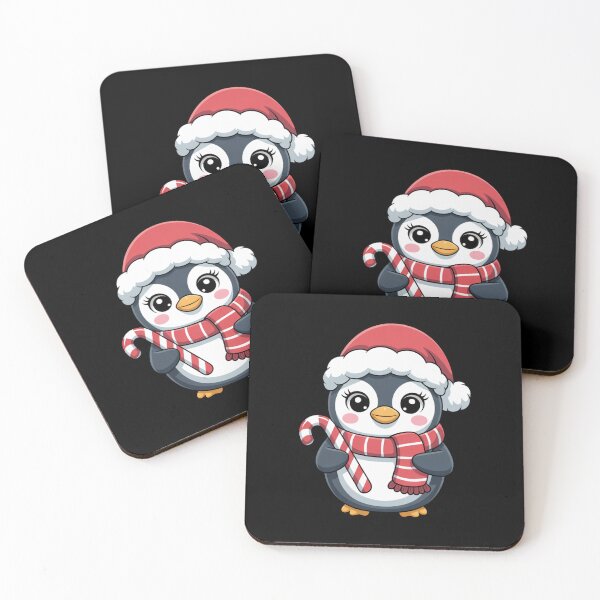 Item preview, Christmas Penguin with Santa Hat and Candy Cane designed and sold by Gogetgiggles.