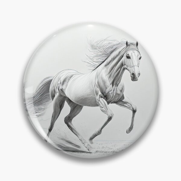 Item preview, Dynamic Galloping Horse Pencil Art designed and sold by LanaGustavsson.