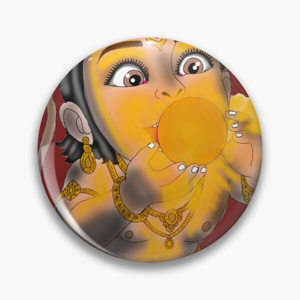 Item preview, Child Hanuman Eating Surya (Sun) – Mythological Divine Artwork designed and sold by Harshit_Digital_Arts.