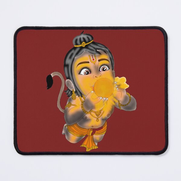 Item preview, Child Hanuman Eating Surya (Sun) – Mythological Divine Artwork designed and sold by Harshit_Digital_Arts.