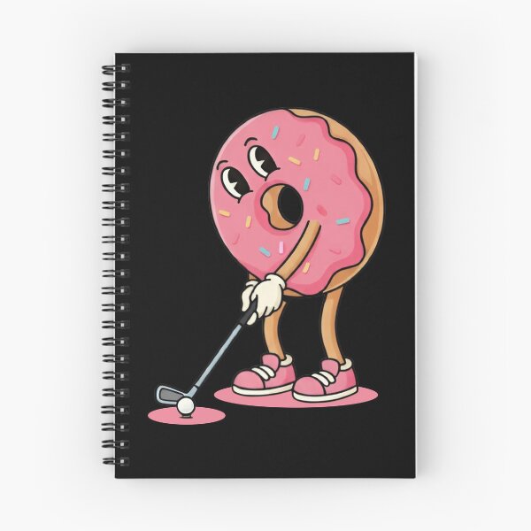 Item preview, Cute Donut Golf Player – Pink Icing Cartoon Donut Character Playing Golf designed and sold by LashondaGreen89.