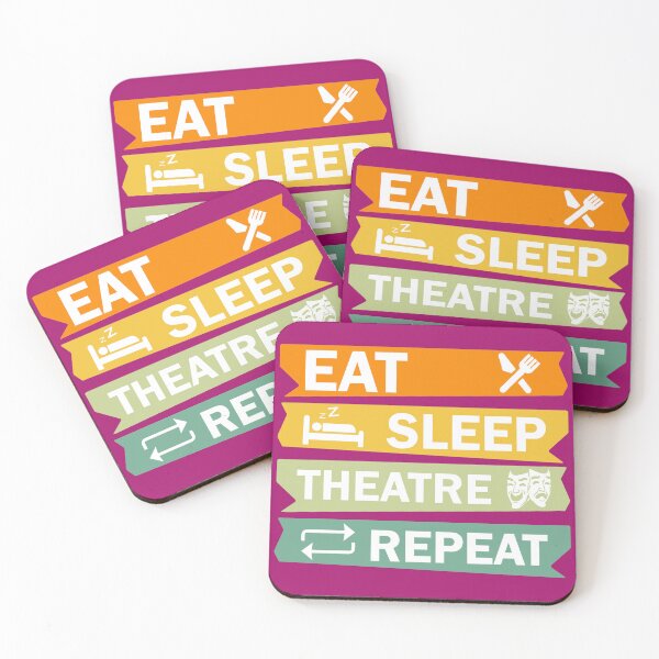 Item preview, Eat Sleep Theatre Repeat, Funny Thespian Gift,  Theatre Lover Gift, Theatre Enthusiast, theatre geek designed and sold by DesignHouse07.