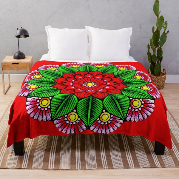 Item preview, Red Flower Mandala designed and sold by ViaARTfactory.
