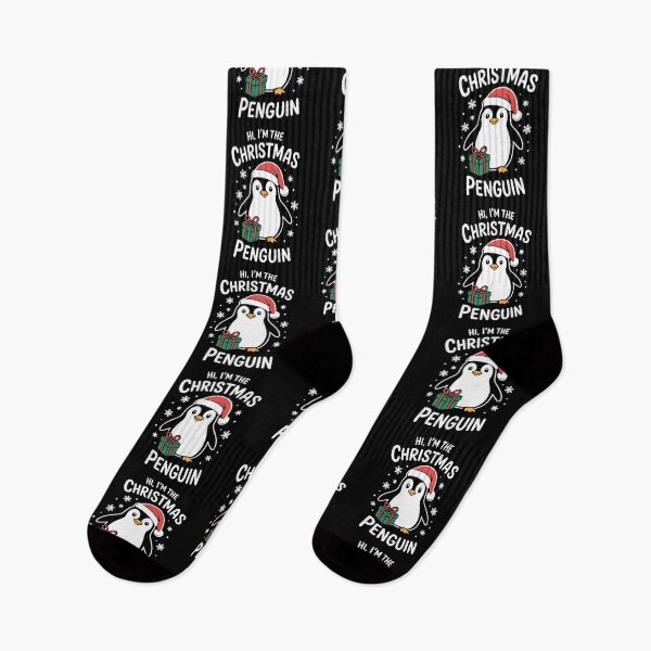 Item preview, Hi, I’m the Christmas Penguin with Gift and Santa Hat designed and sold by Gogetgiggles.