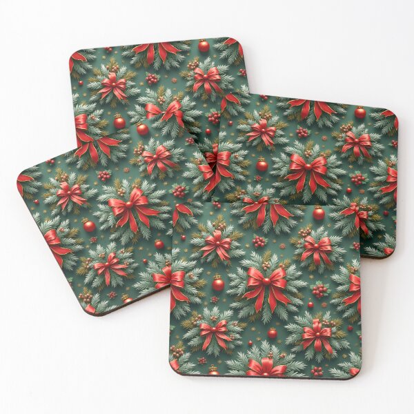 Item preview, Christmas tree branches with red bows designed and sold by BDLdesigns.