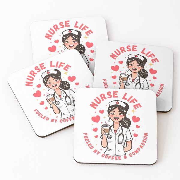 Item preview, Funny Nurse Life Coffee Lover Design – Cute Nursing Student & RN Medical Art designed and sold by VibranPalette.