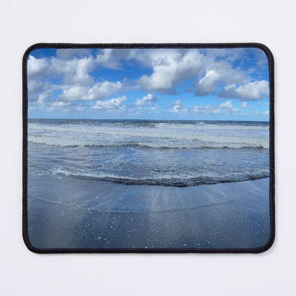 Item preview, Panoramic Beach with Clouds Reflected on Shore designed and sold by TrisaThyme.