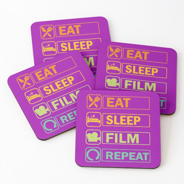 Item preview, Eat Sleep Film Repeat. Funny Film Quote. Film Buff. Film Lover Quote designed and sold by DesignHouse07.