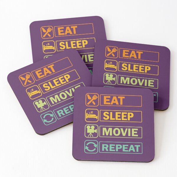 Item preview,  Eat Sleep Movie Repeat. Funny Movie Quote, Film Buff, Movie Lovers designed and sold by DesignHouse07.