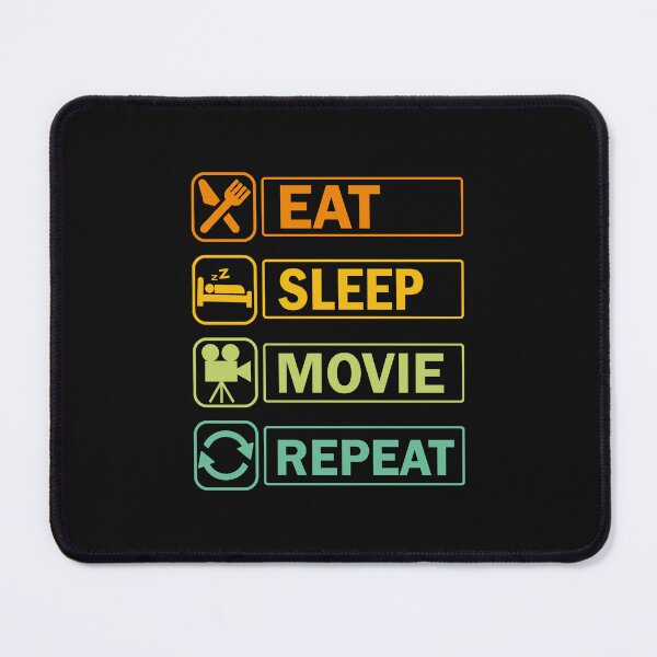 Item preview,  Eat Sleep Movie Repeat. Funny Movie Quote, Film Buff, Movie Lovers designed and sold by DesignHouse07.